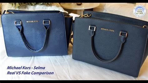 michael kors selma bag fake vs real|michael kors bag text.